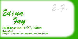 edina fay business card